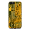 thumbnail image 1 of DistinctInk Clear Shockproof Hybrid Case for iPhone 7 PLUS / 8 PLUS (5.5" Screen) - TPU Bumper, Acrylic Back, Tempered Glass Screen Protector - Yellow Circuit Board Image - Printed Circuit Board Image, 1 of 5