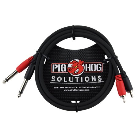 UPC: 0672485347699 | Pig Hog PDR1403 3 ft. Dual RCA Male to Dual 0.25 in. Mono Male Dual Cable
