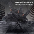 thumbnail image 2 of Linterna LED ultra potente recargable por USB, 15 000 lúmenes, 10 000 mAh, con luz lateral, linterna impermeable de alta potencia (negra), 2 of 8
