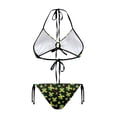 thumbnail image 2 of Uourmeti Jamaican Flag Heart Print Halter Bikini Set Two Piece Triangle Swimsuit for Beach Vacation Pool Party Sexy Tie Side Bathing Suit for Women, 2 of 9