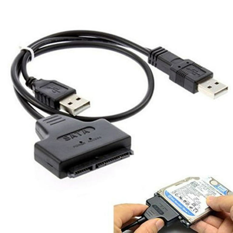 SATA to USB 2.0 Cable Adapter for 2.5 HDD SSD Hard Drive Connector 22 Pin  7+15 SATA 1 2 3 External Converter