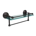 thumbnail image 2 of 16-in Gallery Glass Shelf with Towel Bar in Antique Pewter, 2 of 5