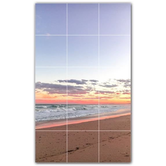 Picture-Tiles.com: Sunset Ceramic Tile Wall Mural WAL500978-35M. 18"W x 30"H using (15) 6" x 6" Ceramic Tiles-Satin Finish