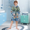 thumbnail image 5 of FORMRS Kids Bathrobe Unisex Hooded Robe Toddler Pajamas Sleepwear, Size 2-3T, Red Goldfish, 5 of 7