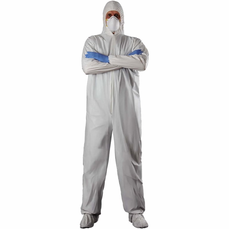 Venom Steel, Heavy-Duty Hooded Coverall, Large to XL, White