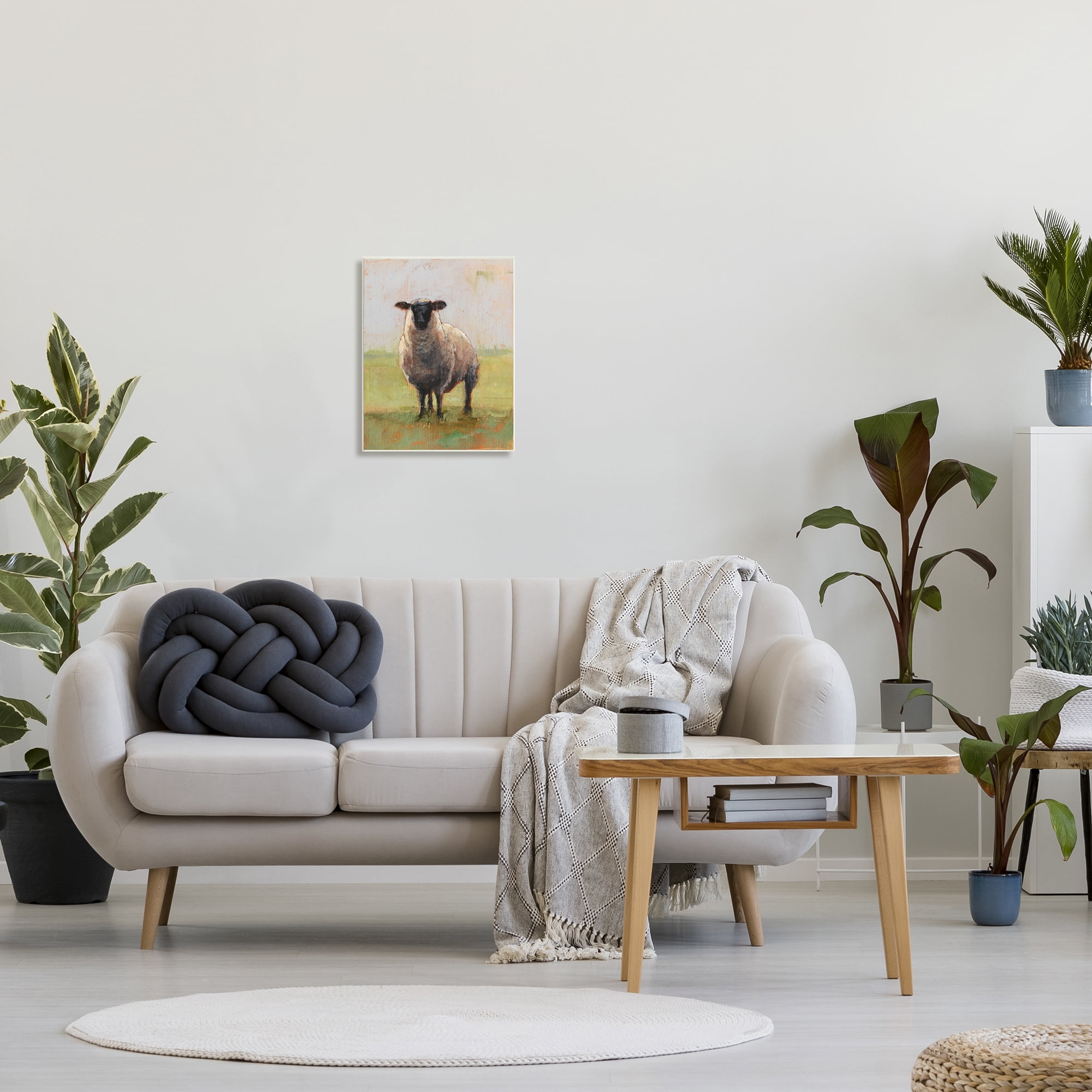 The Stupell Home Decor Collection Painterly Away From Flock Sheep Oversized Wall Plaque Art, 12.5 x 0.5 x 18.5