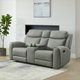 thumbnail image 6 of Roundhill Furniture Wesley 2-Piece Transitional Living Room Reclining Set, Sofa and Loveseat, Gray, 6 of 14