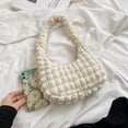 thumbnail image 3 of Bolsa De Hombro Bolso plisado informal para axila, bolso de hombro de diseñador de burbujas para mujer, monederos Likrtyny Para Estrenar, 3 of 8