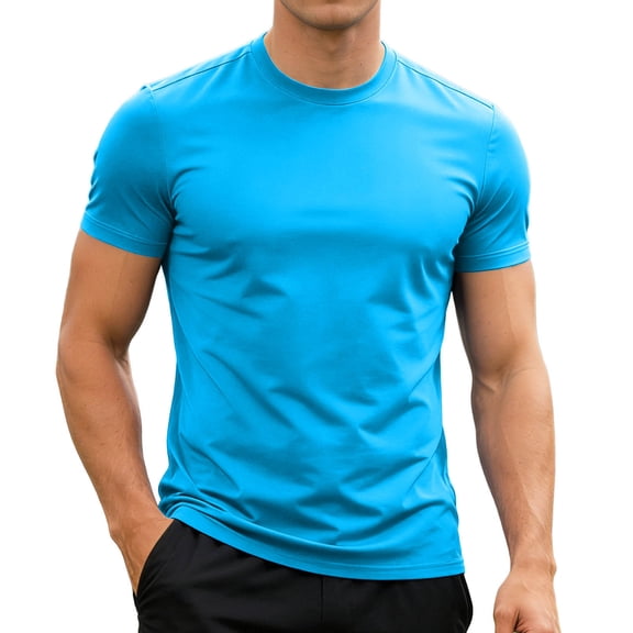 FUZHIQ Big and Tall T Shirts for Men 5xlt Soft Breathable Crewneck Holiday Tees Short Sleeve Athletic Workout Shirts Cooling Running Shirt,XXXXXL
