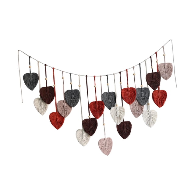 Tapiz de Hoja de Macramé para Colgar en La Pared, Tapiz Bohemio de Macramé para Sala de Estar