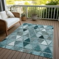 thumbnail image 6 of Addison Rugs Chantille Indoor/Outdoor Transitional Geometric Teal Washable Rectangle Rug, 10' x 14', 6 of 6