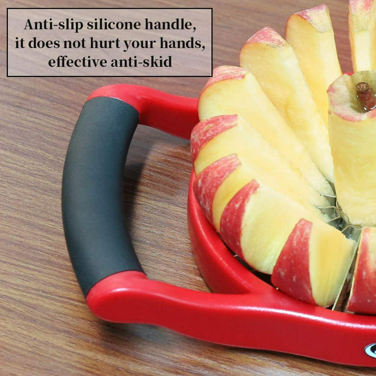 Zinc Alloy Apple Slicer Corer, 8/12-Slice Premium Apple Slicer Corer, Cutter, Divider, Wedger Silver / 12 Slice