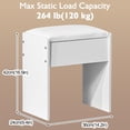 thumbnail image 4 of Vanity Stool Chair, Dressing Table Stool, Dressing Table Seat, Makeup Stool for Vanity, Easy Assembly Makeup Chair, Small Ottoman Stool, Footstool, Multifunctional Stool for Living Room, Bedroom, 4 of 5