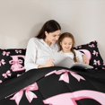 thumbnail image 5 of Castle Fairy Initial D Personalized Ribbon Bow Reversible 3-Piece Comforter Sets, Full Size, 5 of 7