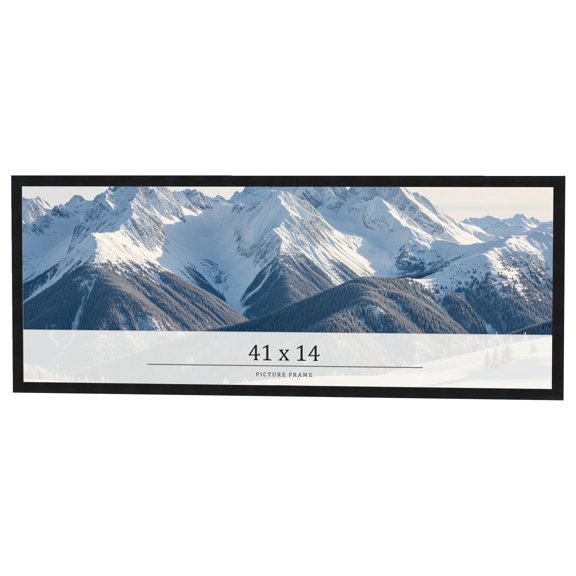 41x14 Frame Black Real Wood Picture Frame Width 0.75 inches | Interior Frame Depth 0.5 inches |