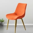 thumbnail image 2 of Modern Simple Curved Back Chair Cover, Stretch Washable Dining Room Chair Cover For Home Decor Living Room，Soft And Comfortable Thick And Durable-Orange-Set of 4, 2 of 5