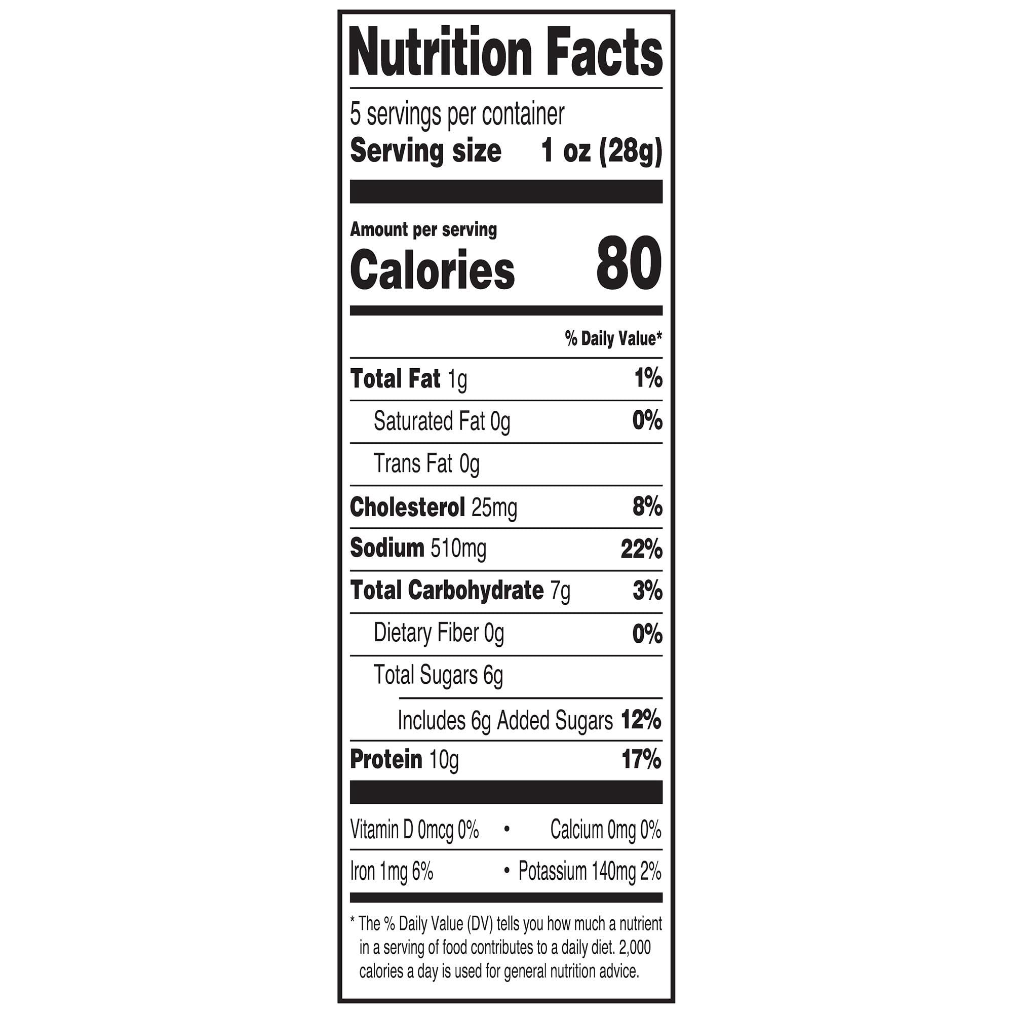 (8 pack) Great Value Peppered Beef Jerky, 5 oz