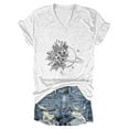 thumbnail image 4 of BILIKEYU Women's Casual V Neck Print Top Short Sleeve T Shirt, Women's Clothing, Womens Short Sleeve Tops, Blouses for Women Dressy Casual, 4 of 4
