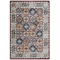 thumbnail image 2 of SAFAVIEH Bayside Jarvis Oriental Polyester Machine Washable Area Rug, Blue/Red, 5'3" x 7'6", 2 of 13