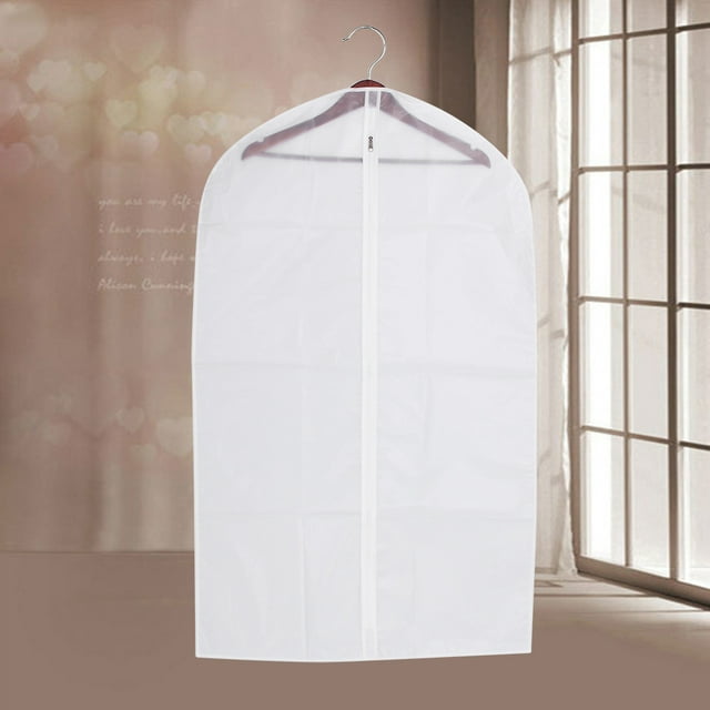 Clothes Protector Clothes Cover Garment Protector Clothes Bag Hanging Clothes Protector Cover Clothes Dress Protector Dustproof Cover Garment Suit Skirt Bag Organizer Size M