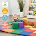 thumbnail image 6 of ECR4Kids SoftZone Patchwork Toddler Activity Mat and 12 Stacking Block Set, 6 of 12