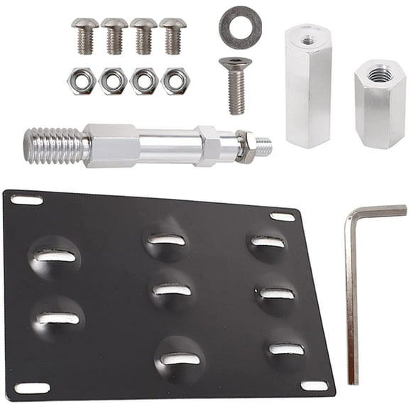 waltyotur Front Bumper Tow Hook License Plate Mount Bracket Replacement for Audi A4 S4 A5 S5 A7 S7 RS7 2008-2015