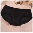 thumbnail image 3 of Bigersell Women's Underwear Clearance Cotton Panties Women Boyshort Thongs Panty Style P-1041 Cotton Plus Size Panties Seamless Thongs Briefs Mid Waist Women Cheeky Panties Black S, 3 of 5