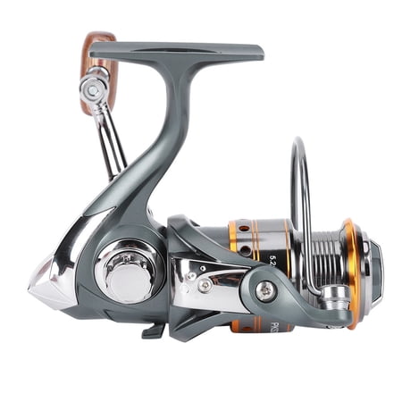 Yajisi Pro 11-Bearing Lure Spinning Fishing Reel Bevel Shallow Spool Lightweight Tackle Accessory Ambidextrous For Saltwater Freshwater Size 2000 (5.12 in / 13 cm)