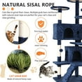 thumbnail image 3 of Bestpet 54-inch Cat Tree Tower, Standing House Cat Condo with Scratch Stay and Fun Toys, Navy Blue, 3 of 7
