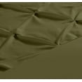 thumbnail image 3 of Chezmoi Collection Sydney 7-Piece Pinch Pleat Comforter Set, Lightweight Pintuck Bedding for All Season, Queen, Olive, 3 of 7