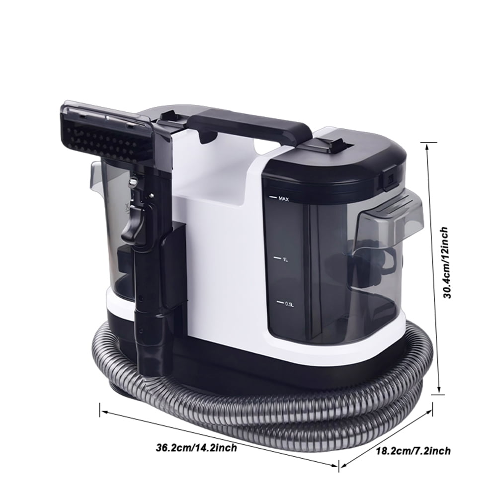 Luxsis Carpet Cleaner Machine m-304AC-a Portable 0.47 gal, Corded Electric, Wet Vacuum Cleaner for Rugs, White with Self-Cleaning Brush Head, Pet Brush Head