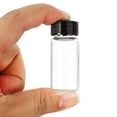 thumbnail image 4 of Unique Bargains 10mL Reagent Media Bottle 24 Pack Round Glass Storage Bottles Plastic Screw Cap for Lab Home, Clear, 4 of 5