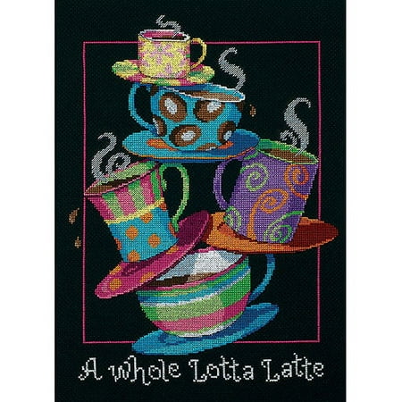 UPC: 0088677352189 | Dimensions  A Whole Lotta Latte  Counted Cross Stitch Kit  11  x 14