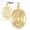 Medal, variant on Our Guardian Angel - Round Religious Color Medal - 1 Inch X 1 Inch -Solid 14K Yellow Gold