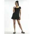 thumbnail image 2 of No Boundaries Mini Dress with Puff Sleeves, Women's, 2 of 5