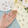 thumbnail image 3 of Colgantes de estrella con forma de corazón y lágrima de diamantes de imitación, dijes de aleación con forma de mariposa y luna, dijes colgantes de corazón de San Valentín para hacer collares y joyas., 3 of 9