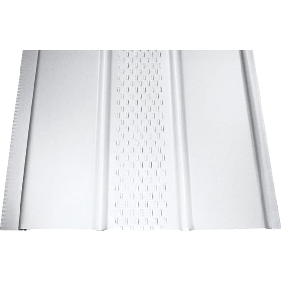 12" White C/v Aluminum Soffit