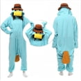 thumbnail image 2 of Pijama de una pieza con dibujos de animales de elfo de vellón polar, pijama de tiburón para hombre y mujer, ropa de invierno para el hogar, 2 of 2