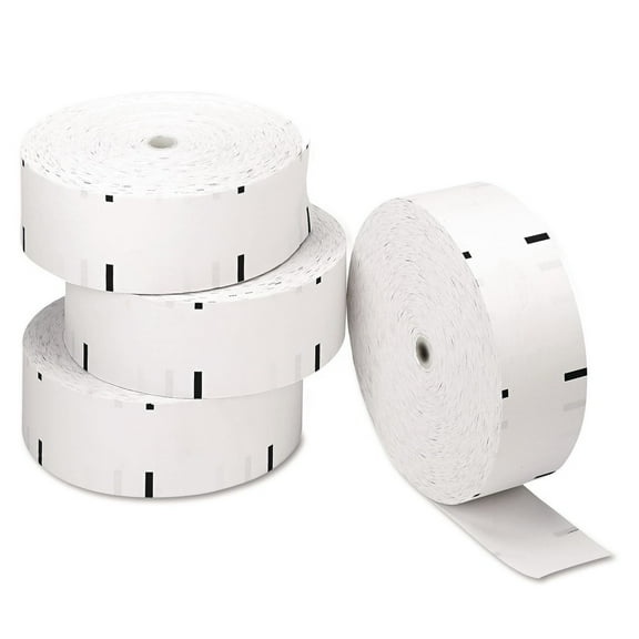 PM Company 6507 3.13 in. x 1,960 ft. 0.69 in. Core Direct Thermal Printing Thermal Paper Rolls - White (4/Carton)