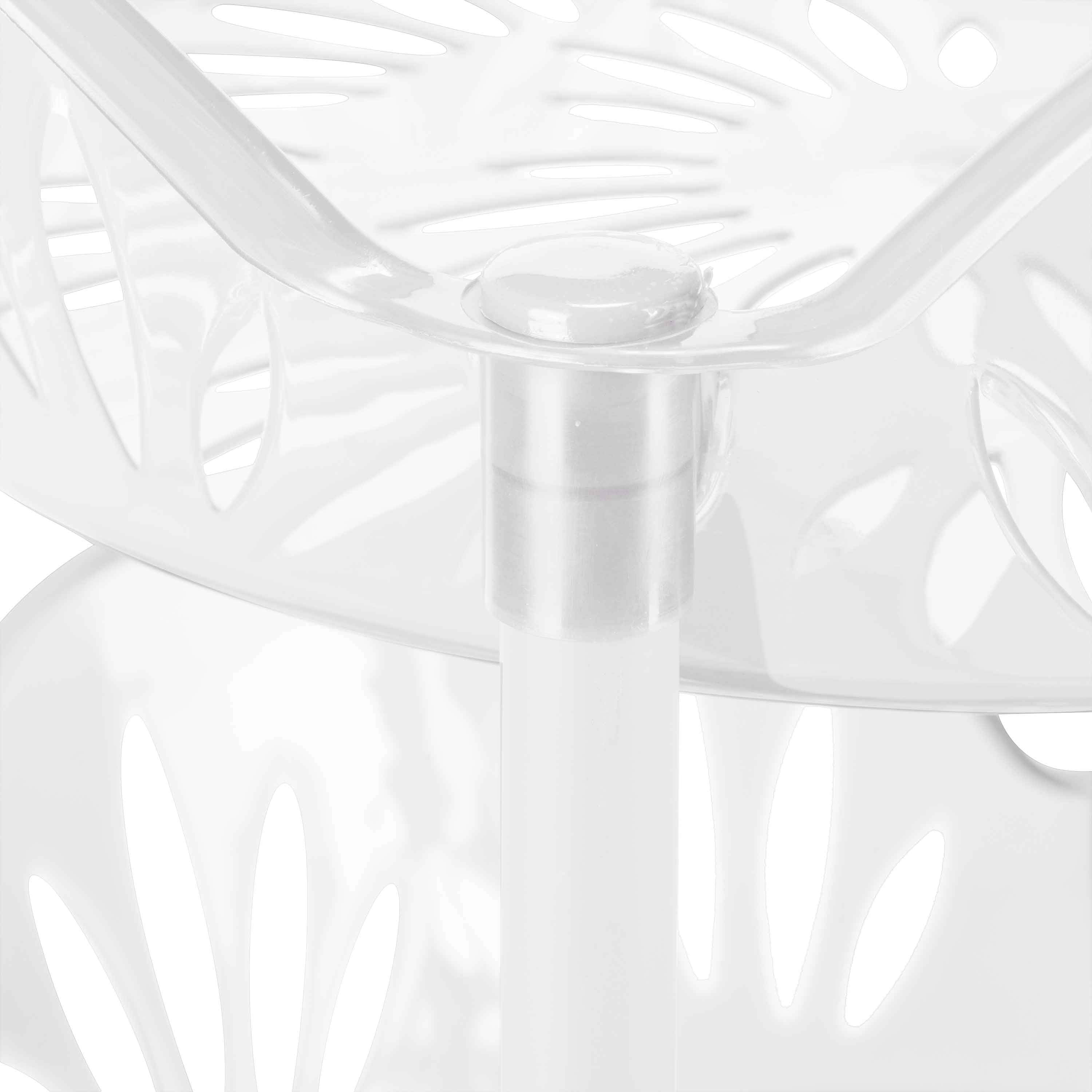 Kitchen Details 4 Tier Large Plastic Basket Shelf Organizing Rack, White
