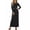 Black women's bodycon maxi dress a1, variant on Uscallm Women's Round Neck Long Sleeve Bodycon Maxi Dress Solid Elegant Casual Travel Dress Slim Fit Knit Stretchy Fall Winter Outfit Outfits, Brown L