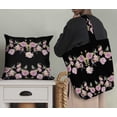 thumbnail image 5 of Soimoi Black Poly Georgette Fabric Flowerpecker & Floral Panel Printed Fabric 1 Yard 42 Inch Wide, 5 of 5