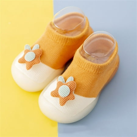 

eczipvz Toddler Shoes Toddler Kids Baby Boys Girls Shoes Cute Cartoon Soft Soles First Walkers Antislip Shoes Toddler Running (Orange 20 )