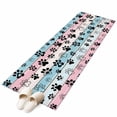 thumbnail image 6 of Blue Pink Dog Paws Prints Kitchen Runner Rug 2x6 Washable Runners for Hallway Non Slip Farmhouse Beige Wood Large Area Rug Indoor Floor Carpet for Bathroom Laundry Entryway Bedroom Living Room, 6 of 8