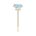 thumbnail image 3 of ANGARA Natural Cushion Cut 1.2 ct Aquamarine Engagement Ring with Diamonds in 14K Yellow Gold for Women (Size-8x6mm) | March Birthstone, Anniversary, Jewelry Gift for Women | Natural Aquamarine Ring, 3 of 9