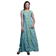 thumbnail image 1 of Bimba Robe Longue Sans Manches à Fleurs pour Femmes, Col en V, Fendue devant, TTTG, 1 of 5