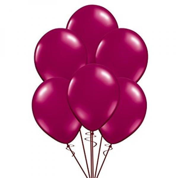 Qualatex Sparkling Burgundy Biodegradable Latex Balloons, 11-Inch (10 ...