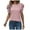 Pink, variant on vigerkar Women's Puff Short Sleeve T Shirts Crew Neck Tunic Dressy Casual Summer Vacation Tops (Dark Green, L)