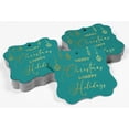 thumbnail image 4 of Inkdotpot Merry Christmas & Happy Text Bottle Tag Real Gold Foil Favor Bracket Shape Hang Tags Pack Of 50, 4 of 7