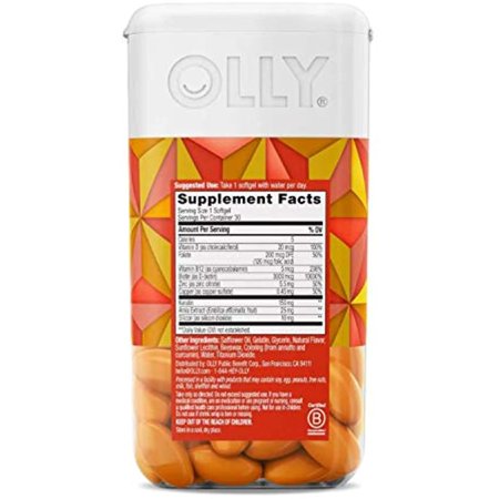 Olly Ultra Hair Vitamins 30 Softgels! Formulated with Biotin, Keratin, Silica, Copper and Folic Acid! Powerful Blend for Strong & Healthy Hair! Choose Your Pack! (3)